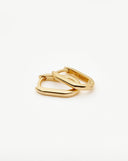 Solid Gold Ovate Mini Hoop Earrings | 14ct Solid Gold