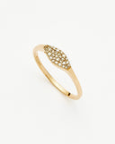 Solid Gold Diamond Signet Ring | 14ct Solid Gold/Diamond