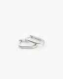 Solid Gold Ovate Mini Hoop Earrings | 14ct Solid White Gold