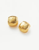 Hera Oversized Dome Ridge Stud Earrings