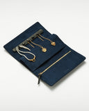 Leather Jewellery Roll | Onyx Black