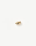 Solid Gold Evil Eye Single Stud Earring