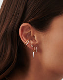 Solid Gold Evil Eye Single Stud Earring