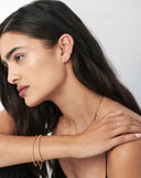 Solid Gold Diamond Lightning Stud Earrings | 14ct Solid Gold/Diamond