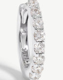 Solid Gold Classic Diamond Huggies | 14ct White Gold/Diamond