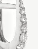 Solid Gold Claw Huggies | 14ct White Gold/Diamond