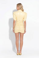 Floral Sleeve Pleated Mini Dress