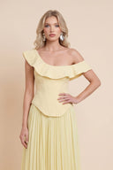 Off-Shoulder Asymmetrical Top And Skirt Set
