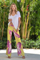 Butterfly Printed Cardigan And Wide Leg Pants Set