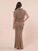Casual One-Shoulder Knit Bodycon Maxi Dress