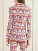 Casual Zigzag Stripe Knit Two-Piece Set