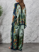 Exotic Jungle Print Wide Leg Pants