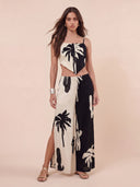 Bohemian Palm Print Three-Piece Beach Set