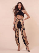 Bohemian Tie-Dye Backless Jumpsuit
