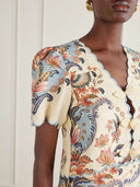 Casual Floral Print Wrap Tie Skirt