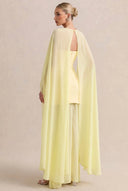 Shawl Design Slit Maxi Dress