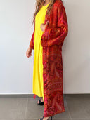 Retro Kimono-Style Printed Dress-3