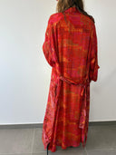 Retro Kimono-Style Printed Dress-3