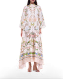 Bohemian Oasis Printed Kaftan Maxi Dress