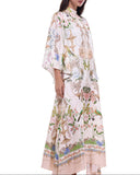 Bohemian Oasis Printed Kaftan Maxi Dress