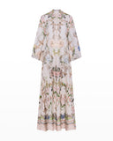 Bohemian Oasis Printed Kaftan Maxi Dress