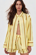 Striped Shirt And Shorts Set