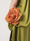 Elegant Strapless Draped Top & Skirt Two-Piece Set