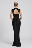 Backless Design Pleated Maxi Dress