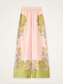 Exquisite Floral Feather Trim Crop Top