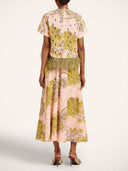 Elegant Paisley Print Midi Skirt
