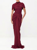 Twisted Ruched Formal Wedding Guest Maxi Dress