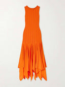 Casual Cutout Knit Asymmetrical Hem Midi Dress
