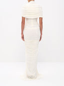 Twisted Ruched Formal Wedding Guest Maxi Dress