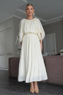 Multi-style Drawstring Design Maxi Dress