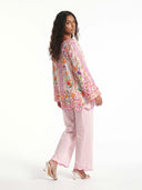 Pink Stripe Flow Wide Leg Pants