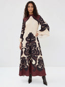 Dramatic Pattern Maxi Dress
