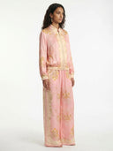 Blush Heritage Print Wide Leg Pants
