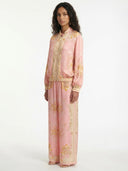 Blush Heritage Print Wide Leg Pants