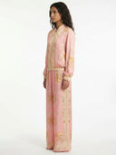 Blush Heritage Print Wide Leg Pants