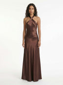Liquid Halter Maxi Dress