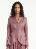 Blush Structured Blazer Top