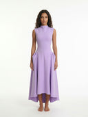 Lavender Sculpted Midi Dress