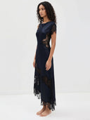 Elegant Short Sleeve Midi Dress