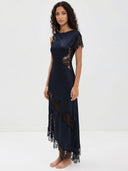 Elegant Short Sleeve Midi Dress