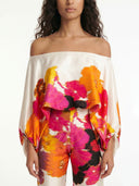 Floral Off-Shoulder Wide-Leg Pants Set