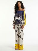 Elegant Off-Shoulder Flowing Pants Set