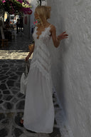 Sexy Lace Strapless Maxi Dress