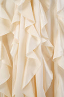 Elegant Halter Neck Ruffled Cutout Maxi Dress