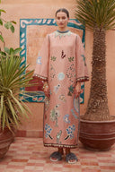 Unique Abstract Art Print Kaftan Maxi Dress