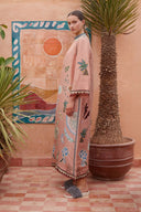 Unique Abstract Art Print Kaftan Maxi Dress